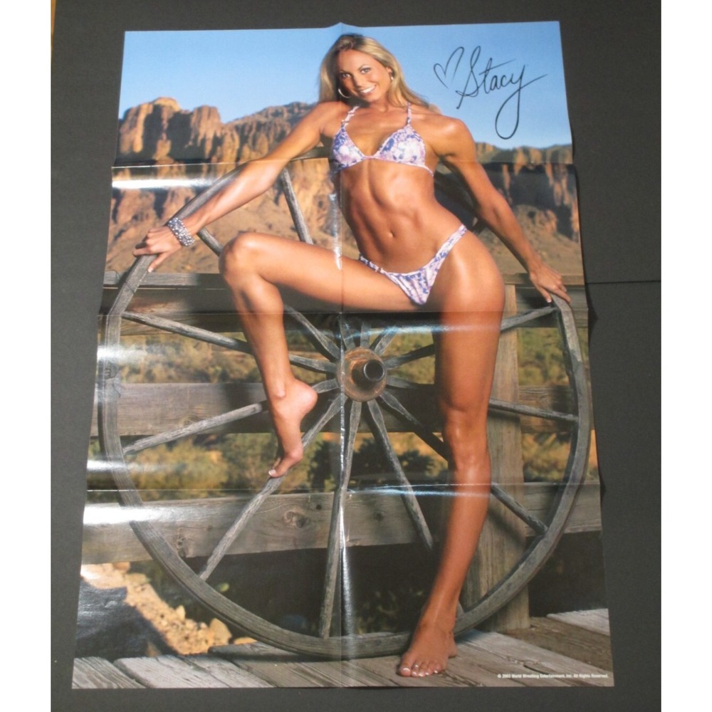 VTG 2003 WWE Stacy Keibler/Kurt Angle Double Sided Poster